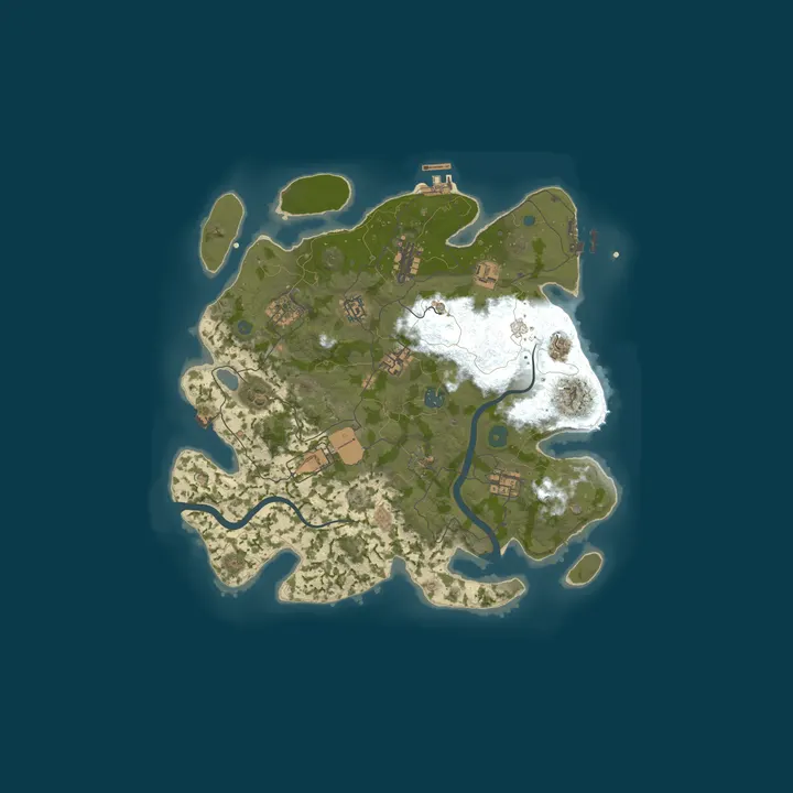 Map of GRUFF ZONE ZA | Raidable Bases | Kits | Roaming NPC's | Convoy 