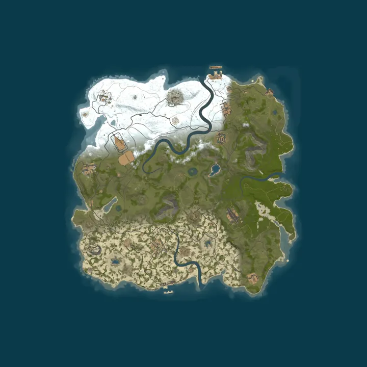 Map of A Shockbyte Rust Server