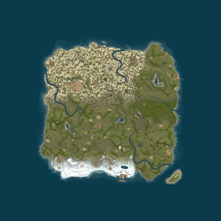 Map of [大熊PVE]-2倍/自动养殖/建造/突袭副本/死亡不掉