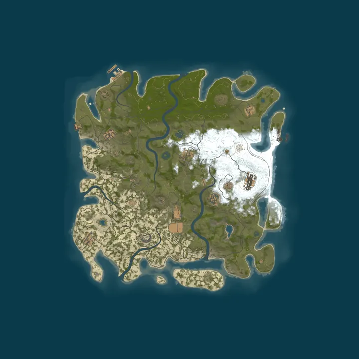 Map of Ironville Junction PVE Raidable Bases Convoy