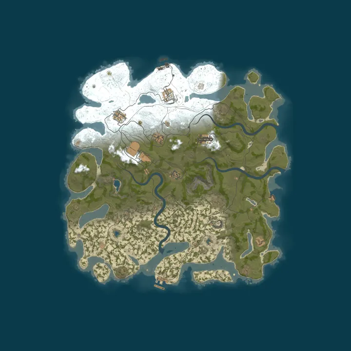 Map of 10/10 RustyRemains 5X SOLO/DUO/TRIO SHOP/BP+/KITS