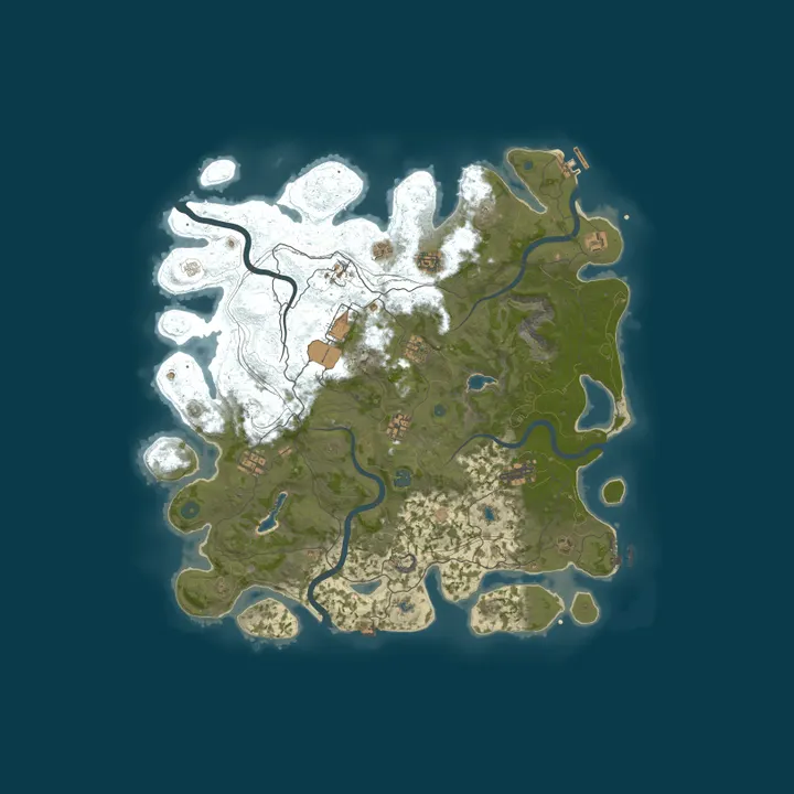 Map of My Rust server | Powered by AMP