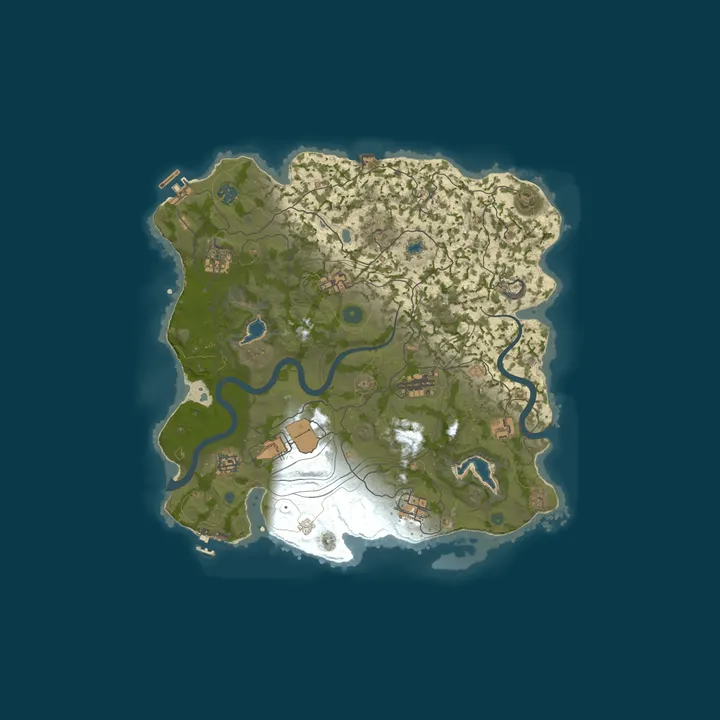 Map of XRUST.CO AU 5x Monthly Solo Only - Skins - Pvp - ORP