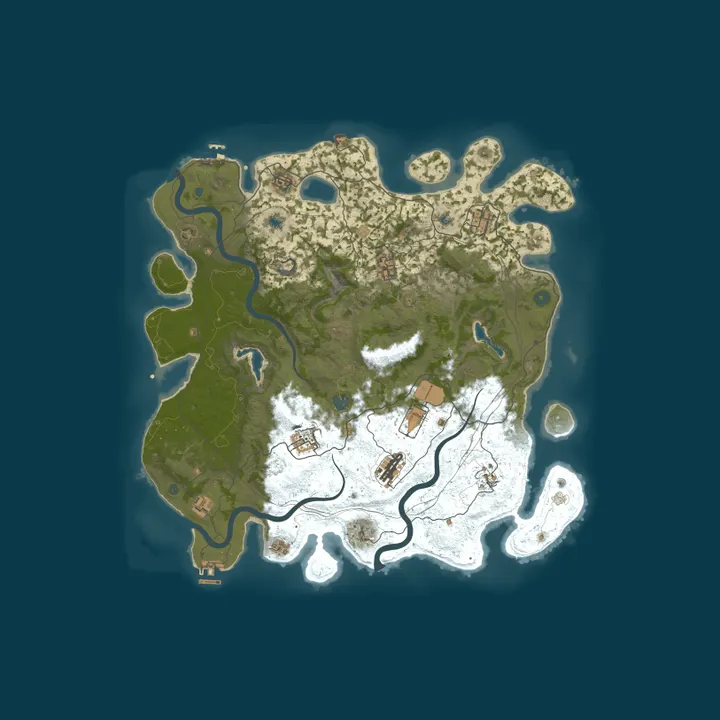 Map of A Shockbyte Rust Server