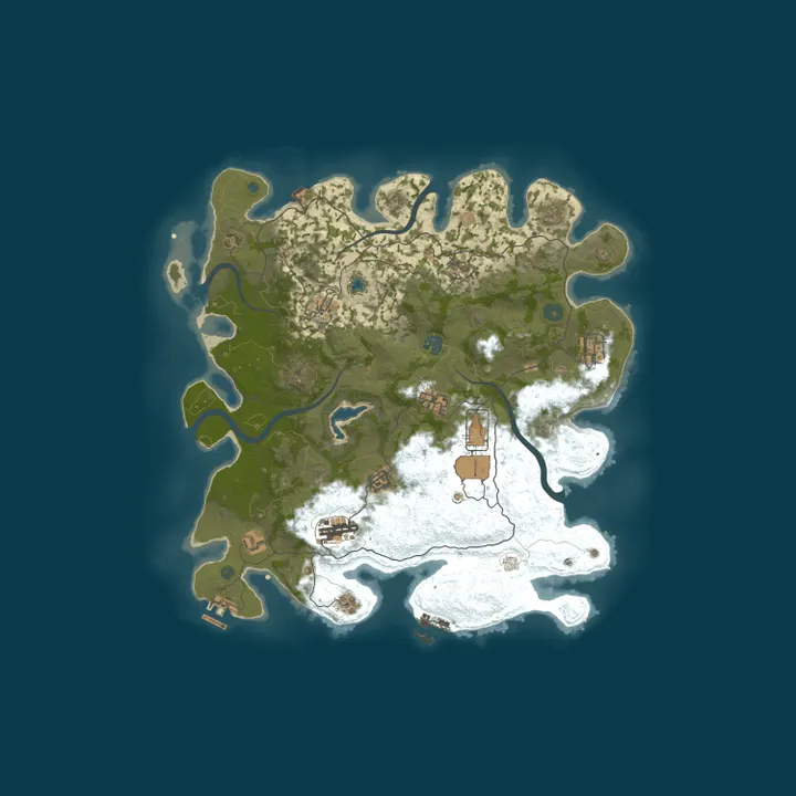 Map of A Shockbyte Rust Server