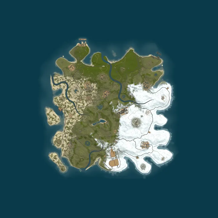 Map of A Shockbyte Rust Server