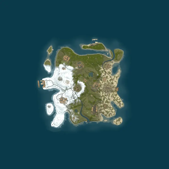 Map of A Shockbyte Rust Server