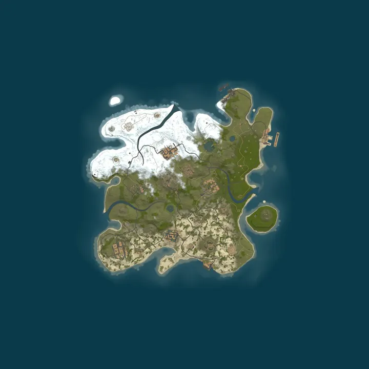 Map of A Shockbyte Rust Server