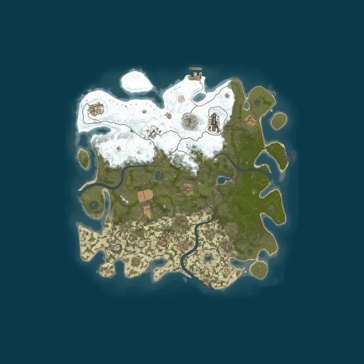 Map of A Shockbyte Rust Server