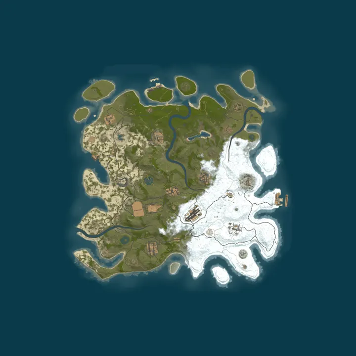 Map of A Shockbyte Rust Server