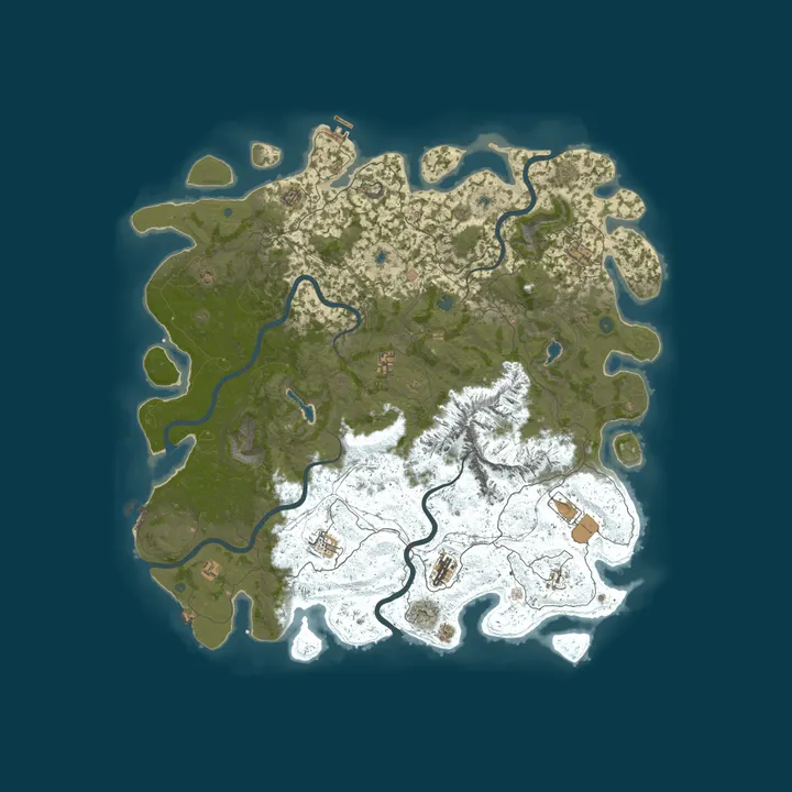 Map of A Shockbyte Rust Server