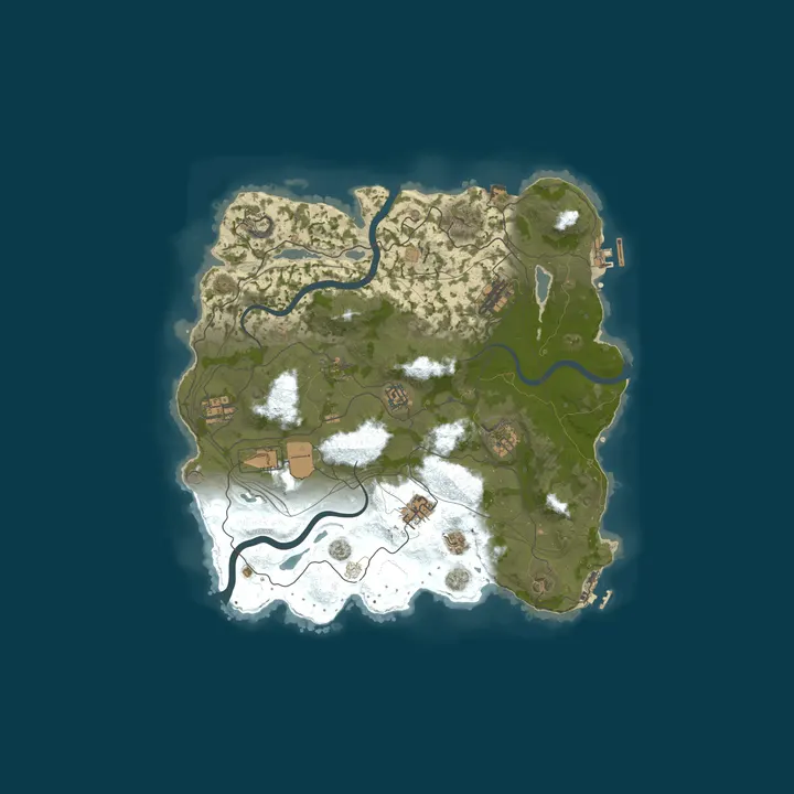 Map of A Shockbyte Rust Server