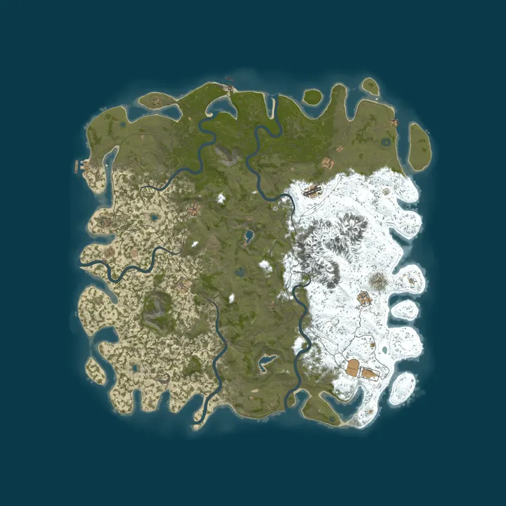 Map of A Shockbyte Rust Server