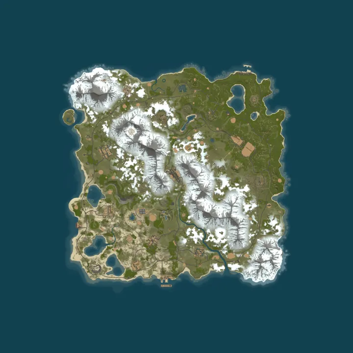 Map of SLAYERS.GG 10x PVE EU ZOMBIES|LEGENDARY WEAPONS|PLANES|RAID BAS