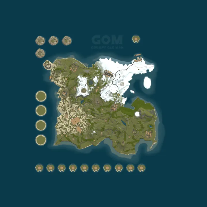 Map of EU GOM 25x PVE Grumpy Old Man Bi-Weekly |Kits|Skins|BackPack|Sh
