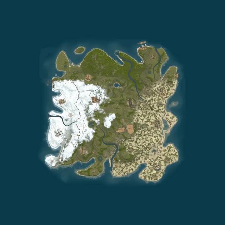 Map of Vanilla Rust PVE