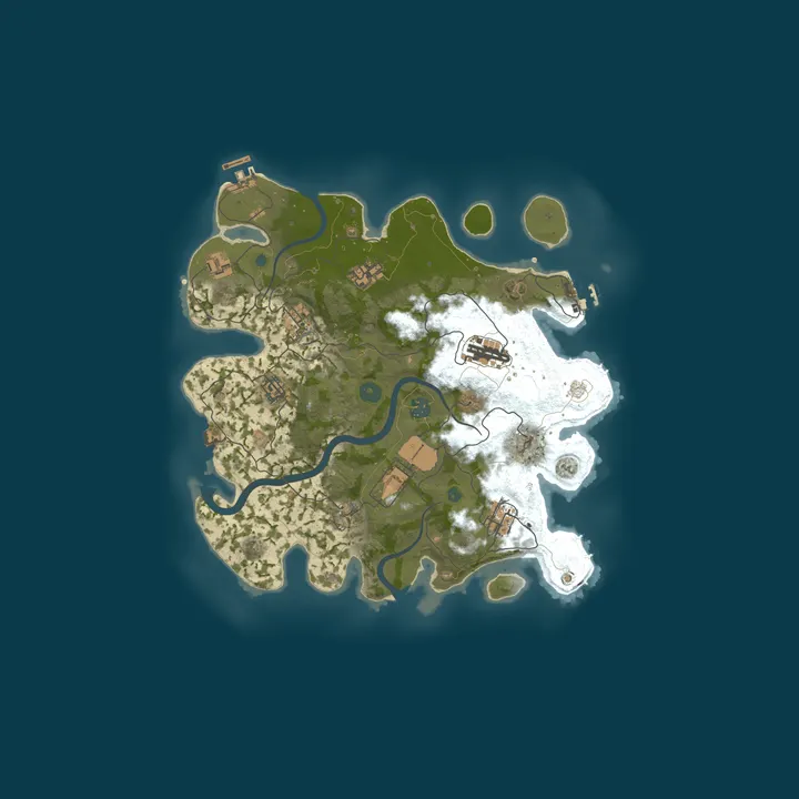 Map of A Shockbyte Rust Server