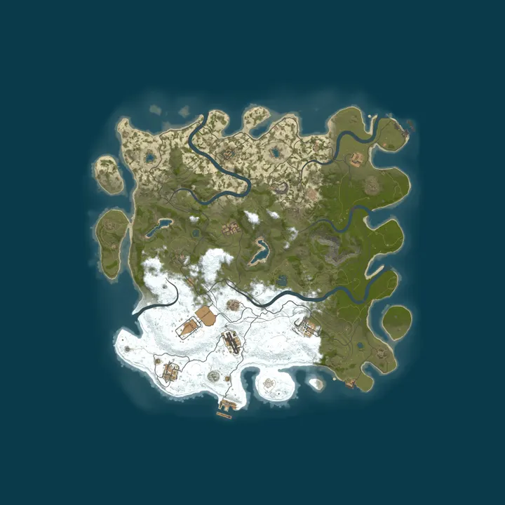 Map of Bentley Rust server | Powered by AMP
