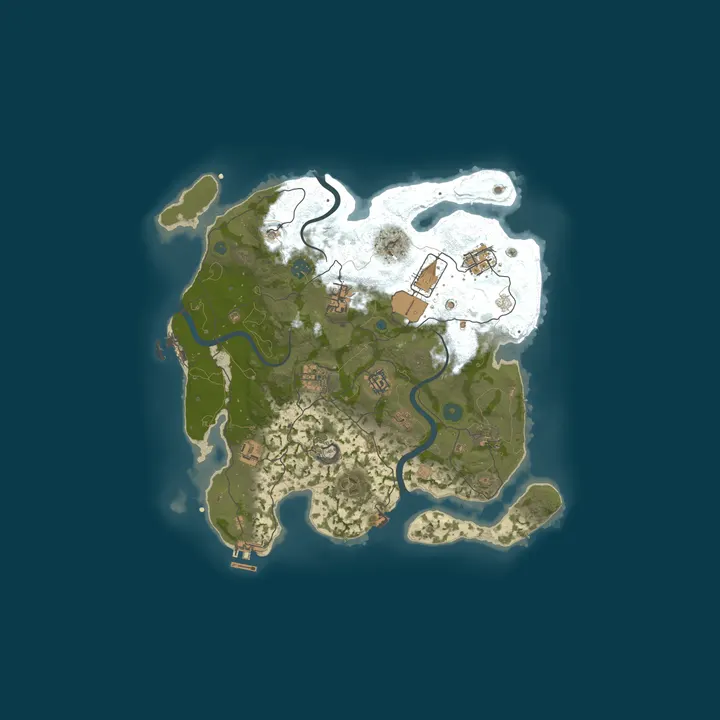 Map of 333 RUST - EU 2x | Vanilla | No Limit