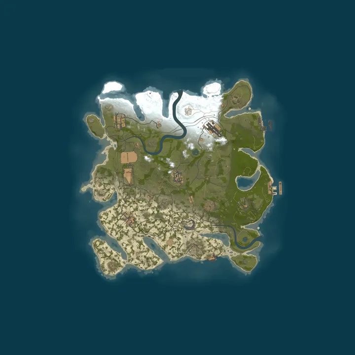 Map of Hustle Rust - [2X, VANILLA]