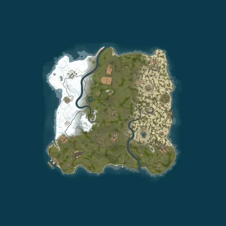 Map of GRUB.ARMY EU 2X SOLO/DUO/TRIO | Raidable Bases | Shared BPs