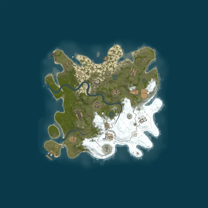 Map of [UK] Rust Foundations | Beginner Friendly | PVE | Solo/Duo Only