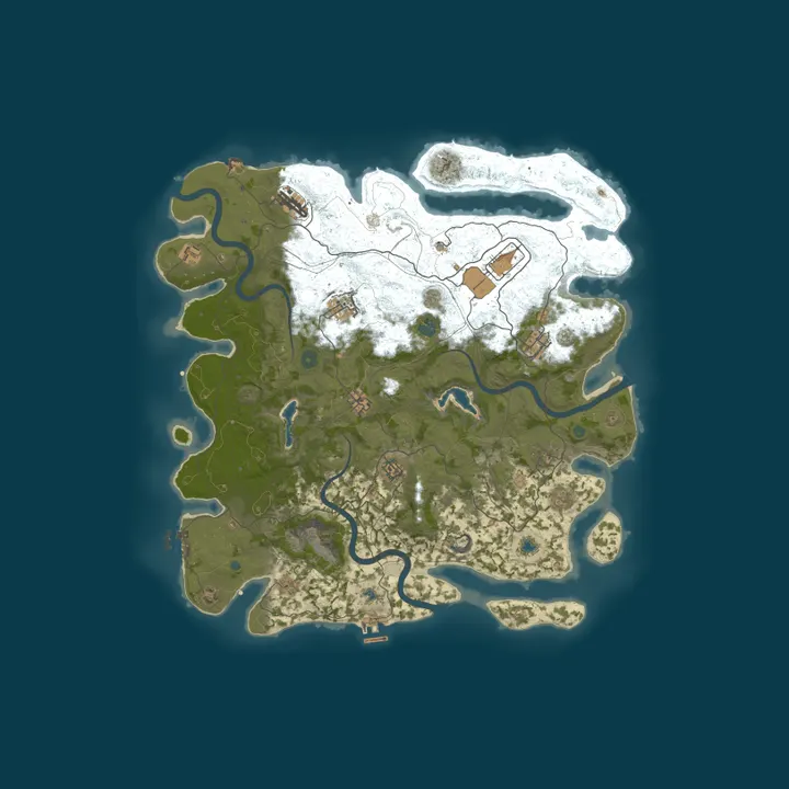 Map of RustGamingNation 100x PvE [Events|Purge|Zombies|SkillTree]