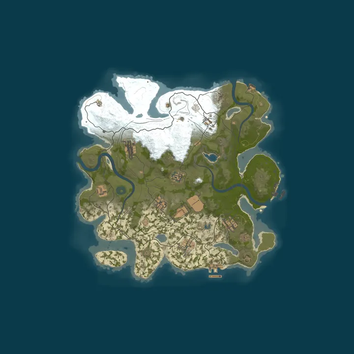 Map of [EU] WizzRust.com 1x Solo Only | Noob Friendly | Wiped 01/10