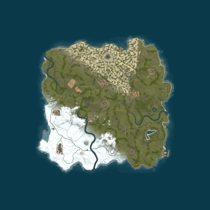 Map of WEREWOLF GAMING.CO 3x Solo/Duo LARGE|Loot x3|Share BPs| WIPED