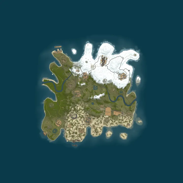 Map of RUSTX [x10 | SOLO/DUO/MAX 3 | Loot+ | Skins] WIPE 10.10