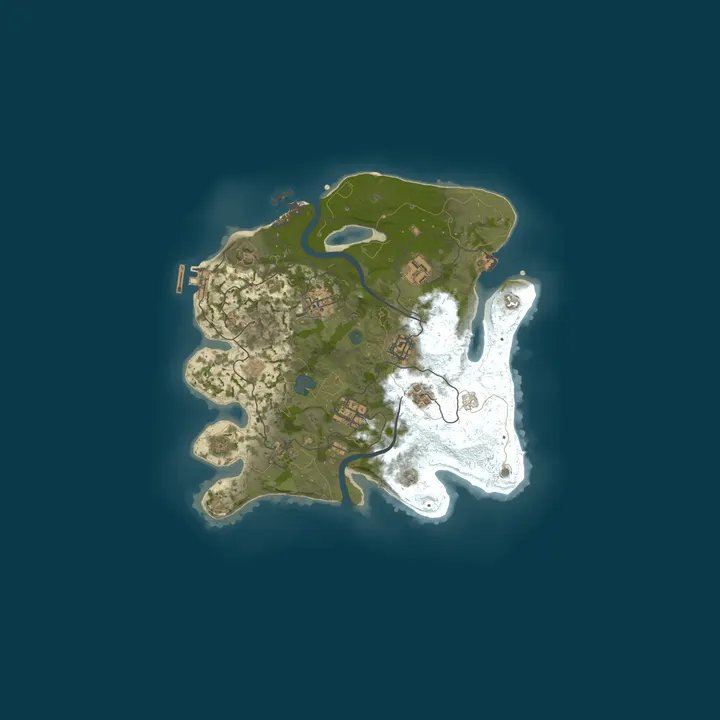 Map of BadgerRust US - 2x Vanilla | Monthly | No Decay