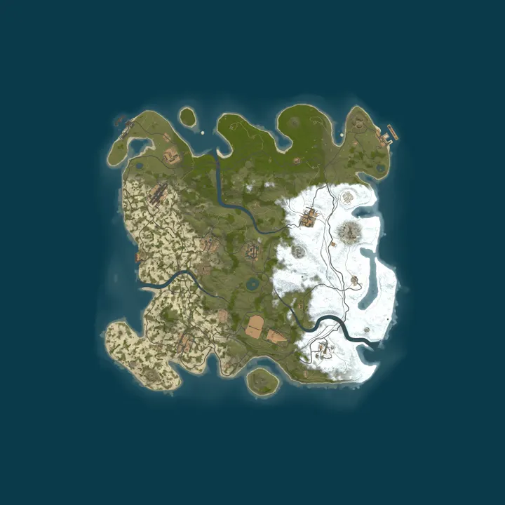 Map of TOG Rust |3x Modded|Stack Sizes|Raidable Bases|Airfield Events|