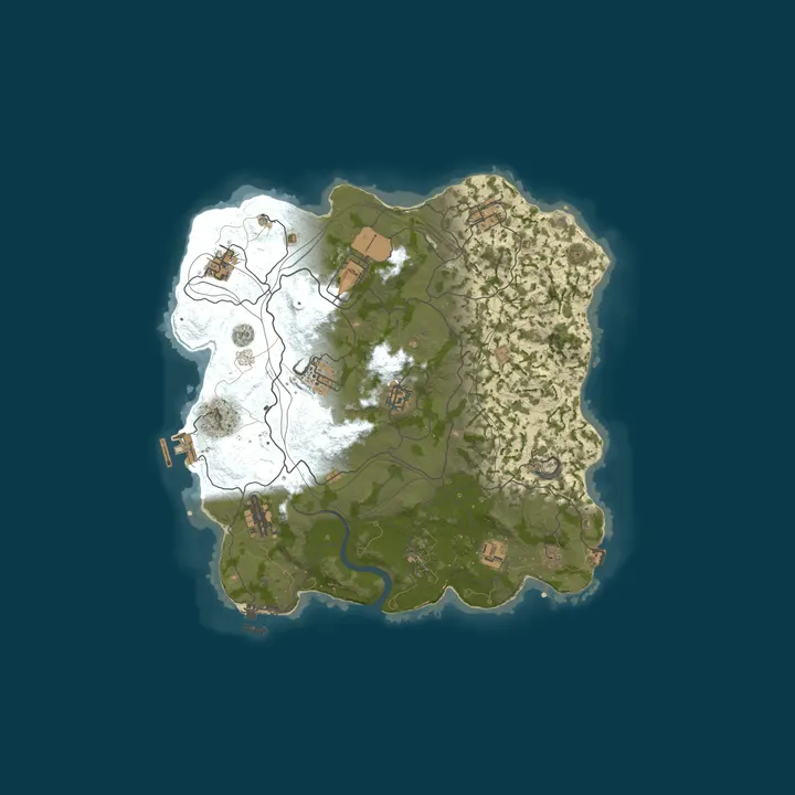 Map of WARBANDITS.GG EU 10X No BPs Loot++|PvP|MyMini|Shop|Noob Friendl