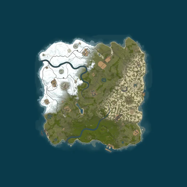Map of [EU] RustyLife Main | Vanilla | Weekly