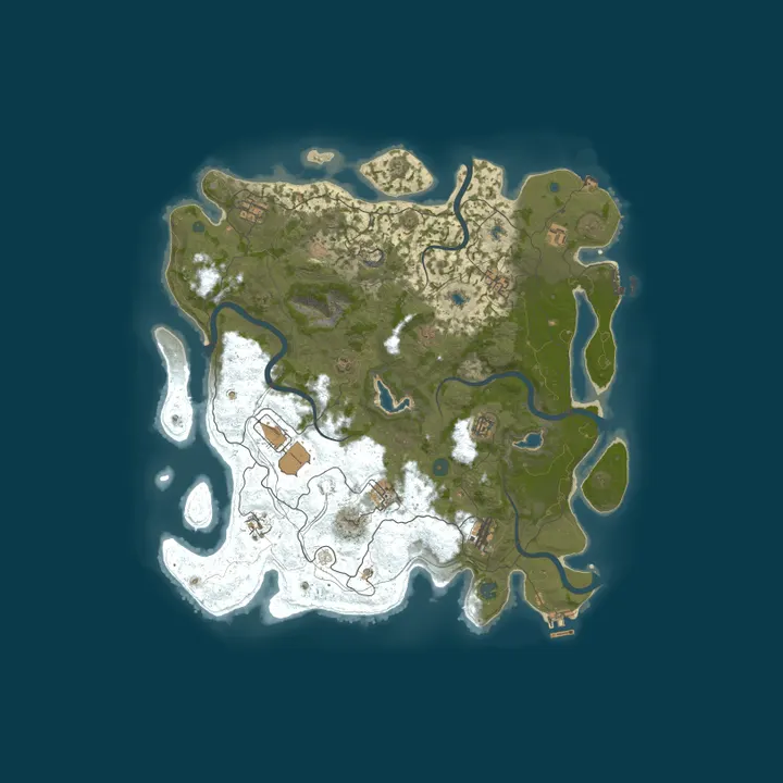 Map of A Shockbyte Rust Server