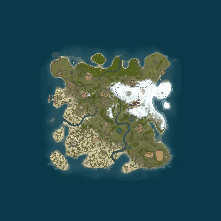 Map of [EU] Eclipse Rust - Solo/Duo - Raidable Base - Skills