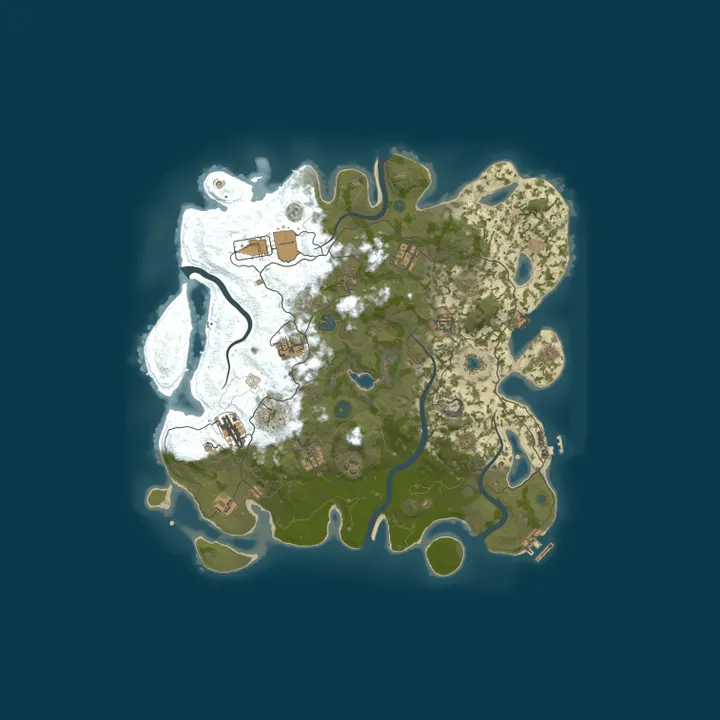 Map of A Shockbyte Rust Server