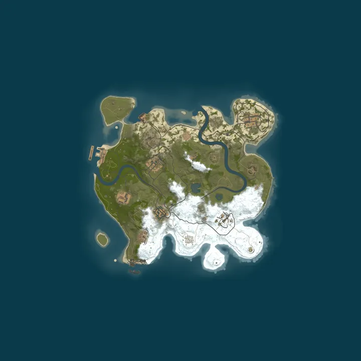 Map of A Shockbyte Rust Server