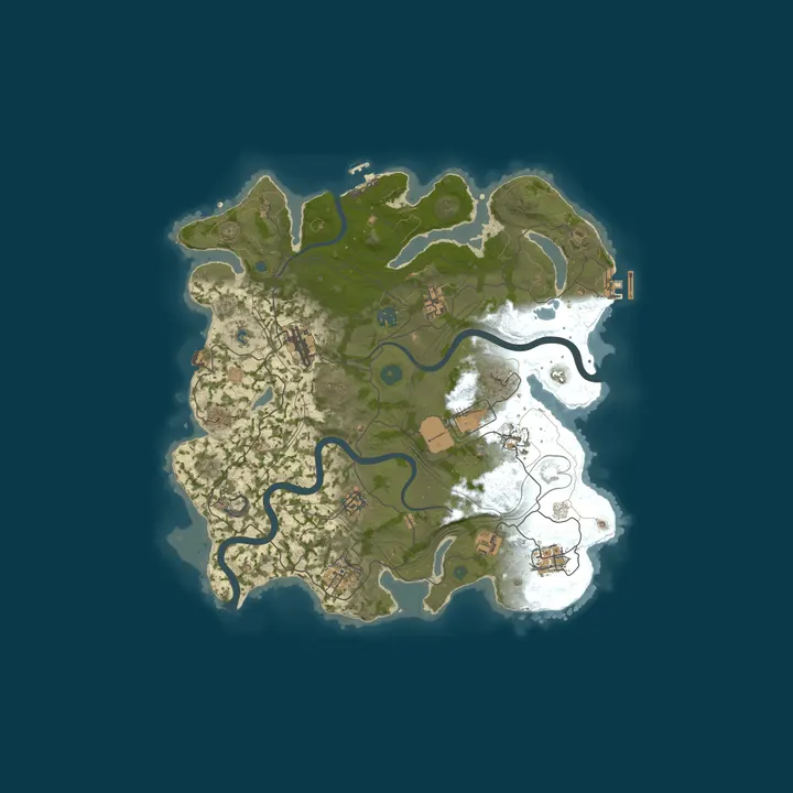 Map of XRUST.CO EU 3x Monthly Solo/Duo - Skins - Pvp - ORP
