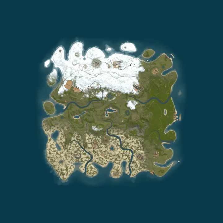 Map of REGION RUST │ 1,5x Loot │ Max 5 Players │ Starter Kits