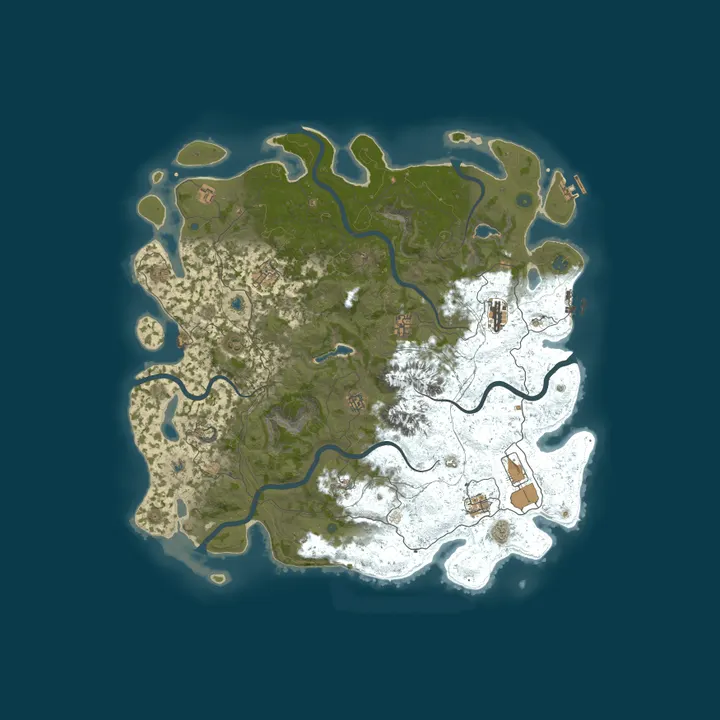 Map of I4ANI|5x|PVP|Trade|Levels|Raid Bases|Remove|Quarry+|Loot+|Smelt
