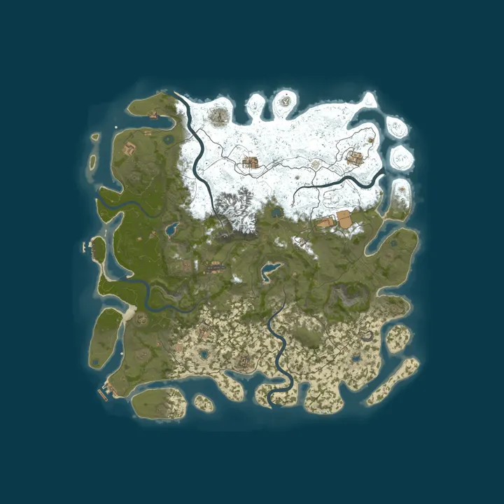 Map of RUST PARAGON | 2x | Monthly Main | Modded QoL+ | US | 50% Upkee