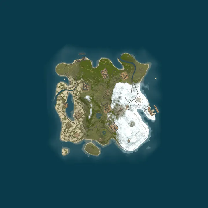 Map of PvE Rust Server