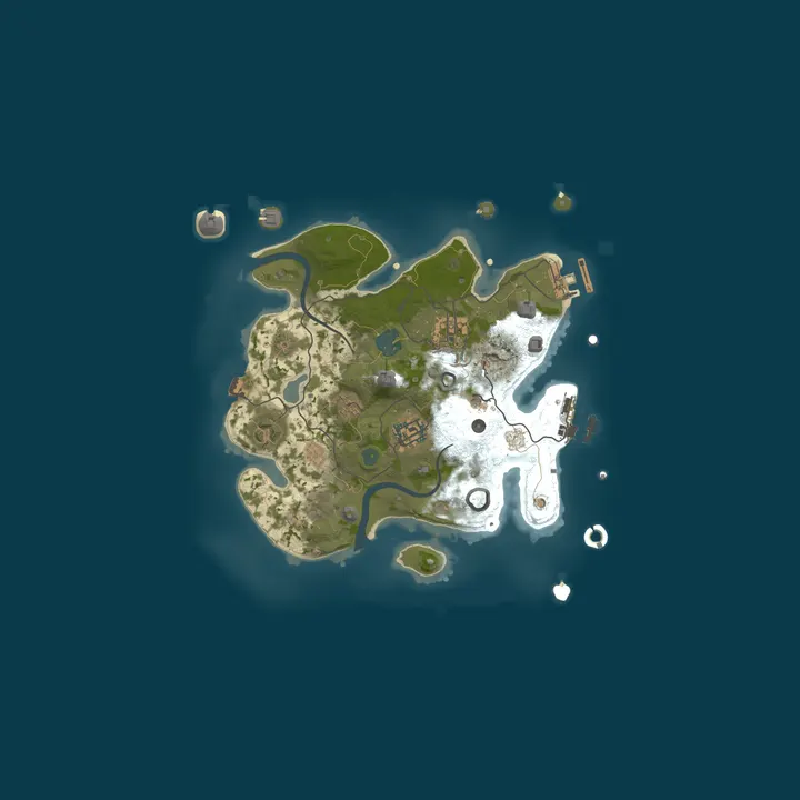 Map of [EU] Rust Battlefield | x1000 | Kits | TP | Shop | Clans | Wipe