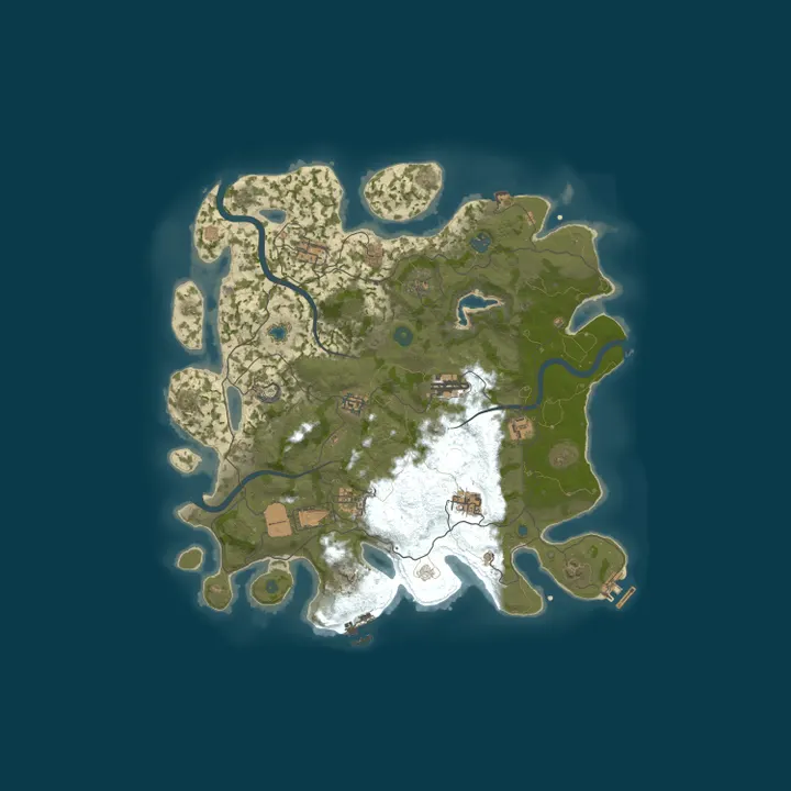 Map of GMax Rust Server