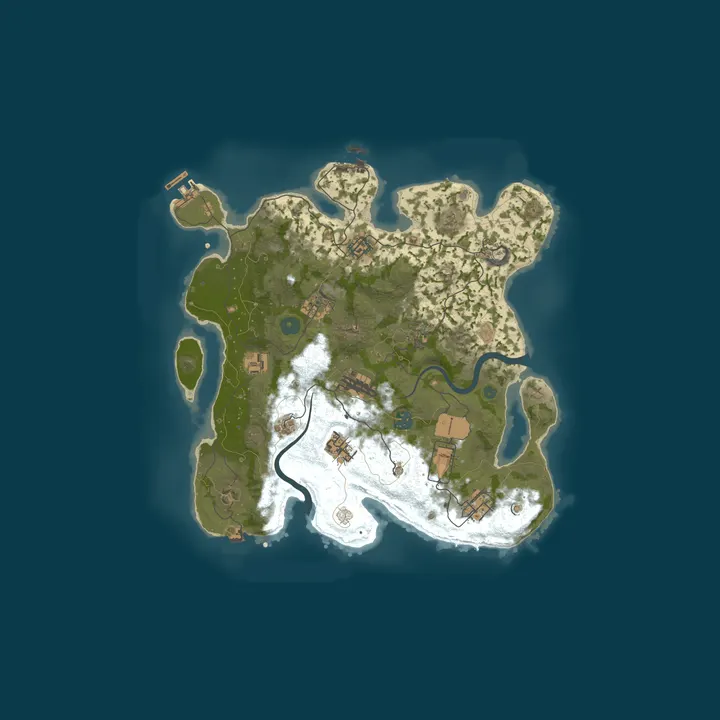 Map of [UZ] Rust Tashkent | Vanilla Trio | Full Wipe | 09.10